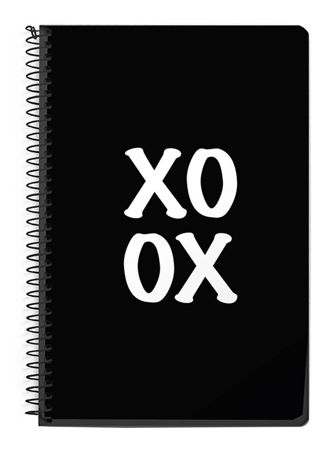 Stylizedd Xoxo A5 Spiral Notebook Black/White