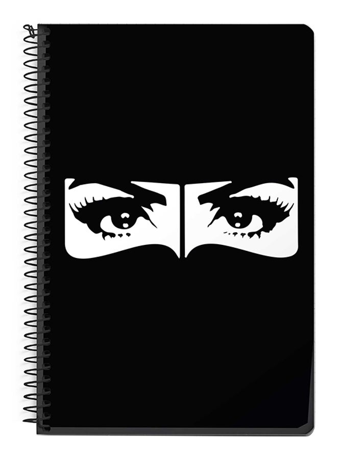 Stylizedd Naqabi Eyes A5 Spiral Notebook Black/White 