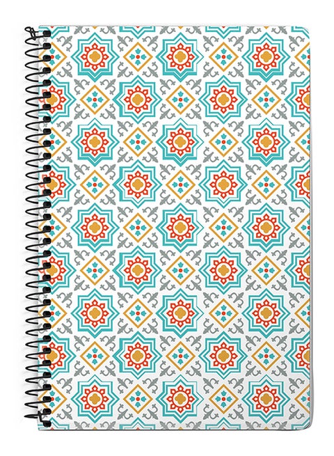 Moroccan Mosaic A5 Spiral Notebook Multicolour