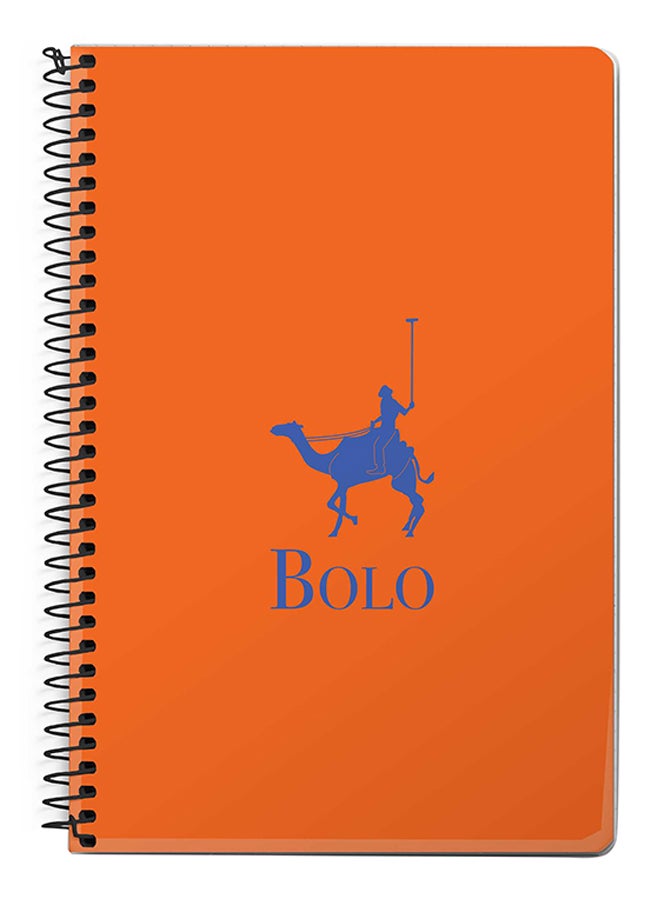 Stylizedd Bolo Orange A5 Spiral Notebook Orange/Blue