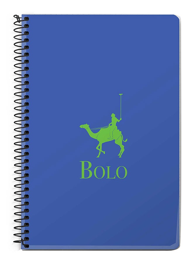 Stylizedd Bolo Blue A5 Spiral Notebook Blue/Green