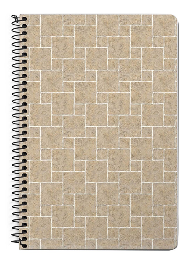 Stylizedd Garden Tiles A5 Spiral Notebook Beige/White