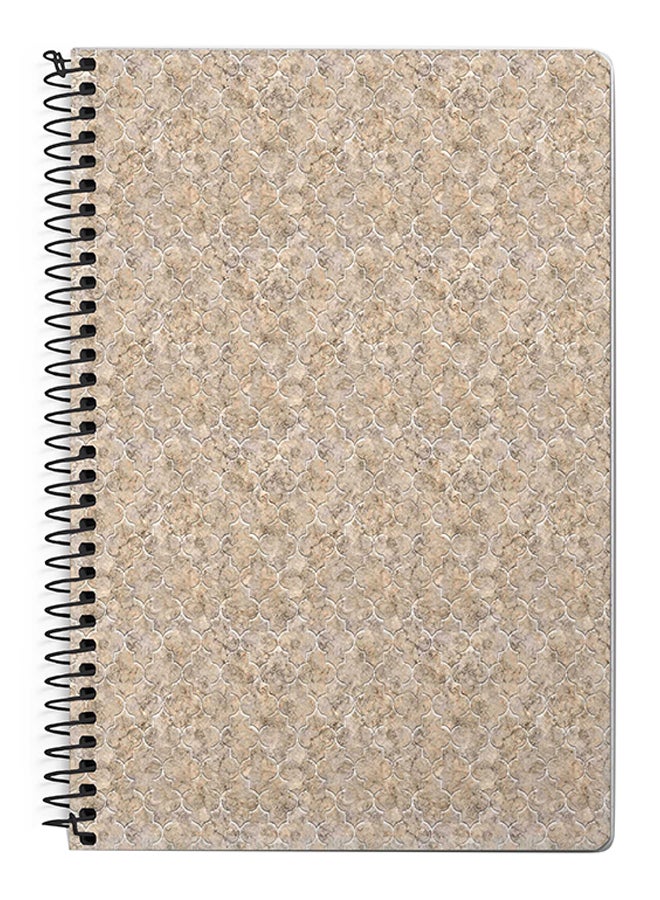 Stylizedd Arabesque Tiles A5 Spiral Notebook Beige