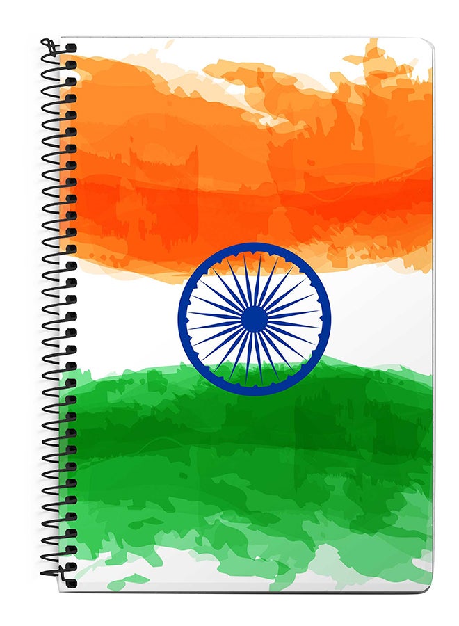 Stylizedd A5 Spiral Notebook White/Orange/Green