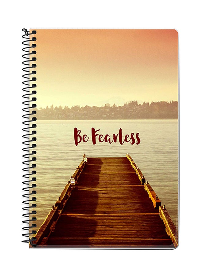 Stylizedd Be Fearless A5 Spiral Notebook Brown