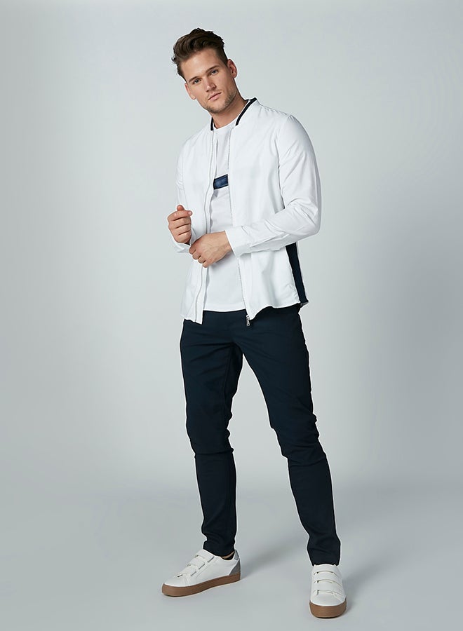 ايكونيك سويت شيرت بأكمام طويلة ورقبة مستديرة أبيض - Image 3