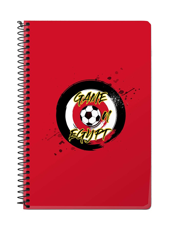 Stylizedd Game On Egypt A5 Spiral Notebook Red/Black