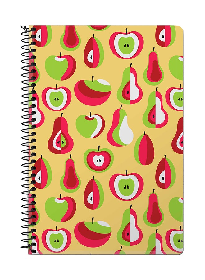 Stylizedd Modern Apple A5 Spiral Notebook Multicolour