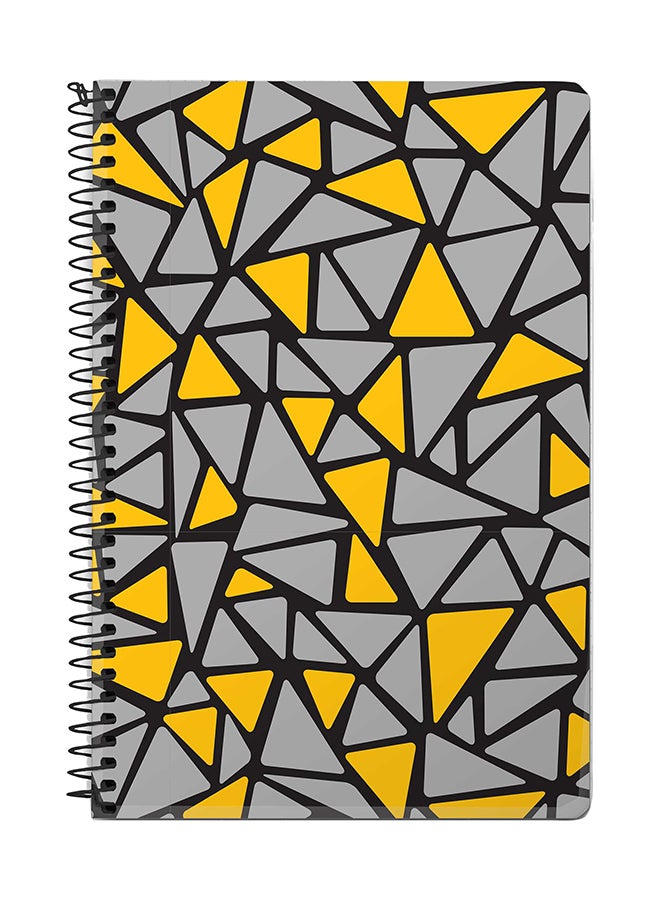 Stylizedd TriABStract A5 Spiral Notebook Grey/Yellow