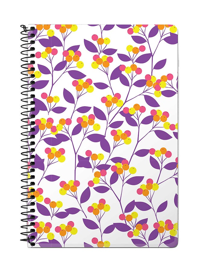 Stylizedd Purple Spring A5 Spiral Notebook Multicolour