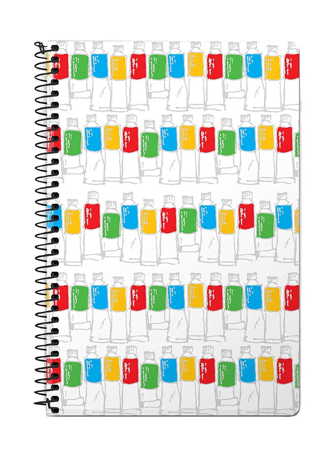 ستايلايزد دفتر ملاحظات سلك مقاس A5 بتصميم أنابيب ألوان زيتية متعدد الألوان