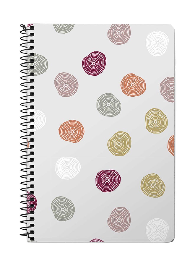 Stylizedd Circular Scribbles A5 Spiral Notebook Grey 