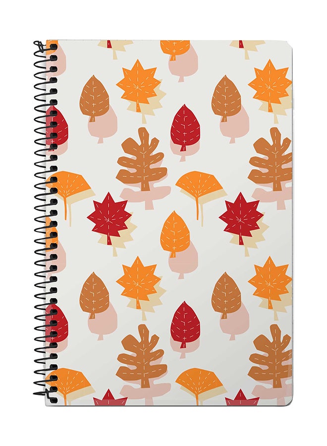 Stylizedd Autumn Scribble A5 Spiral Notebook Multicolour
