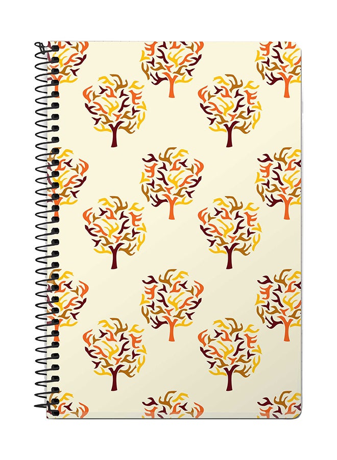 ستايلايزد دفتر ملاحظات سلك مقاس A5 بتصميم خريفي متوهج متعدد الألوان