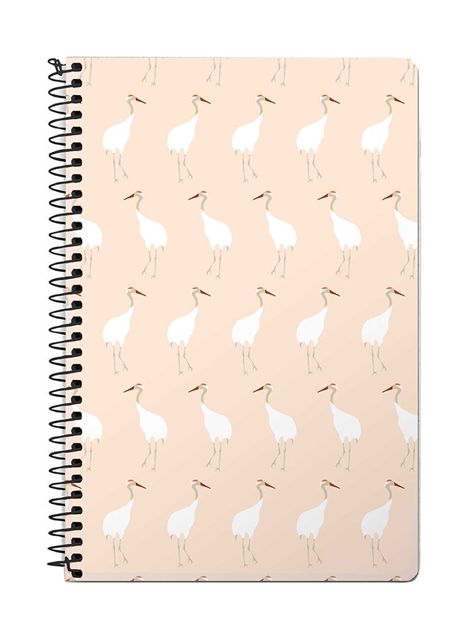 Stylizedd Frozen Turkey A5 Spiral Notebook Pink/White