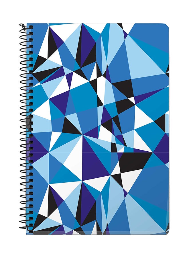 Stylizedd Crystal Prism A5 Spiral Notebook Blue/Black/White