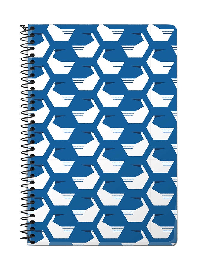 Stylizedd Loose Goose A5 Spiral Notebook White/Blue