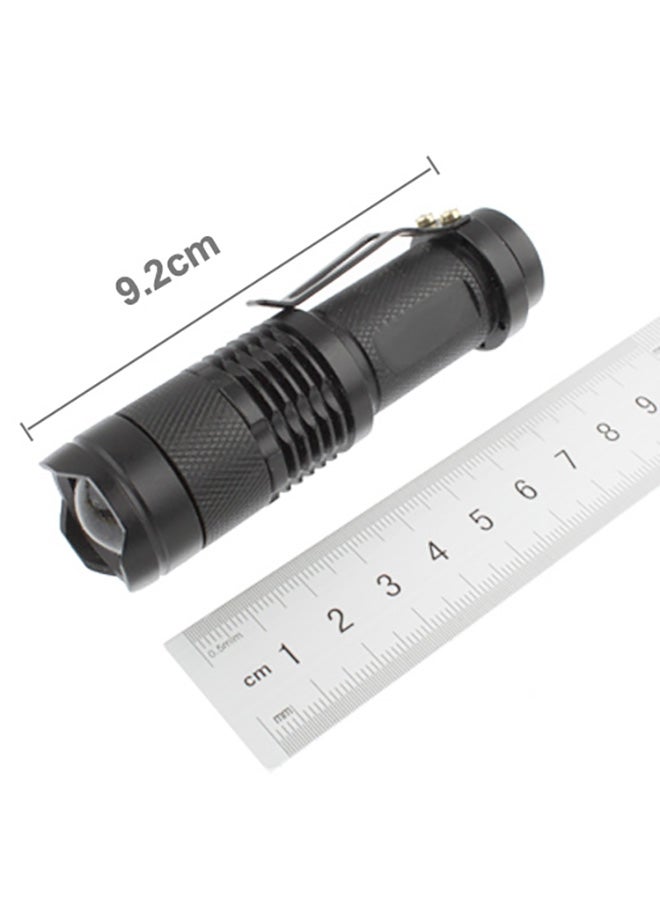 LED Zoomable Flashlight Black 14x4x4cm - Image 3