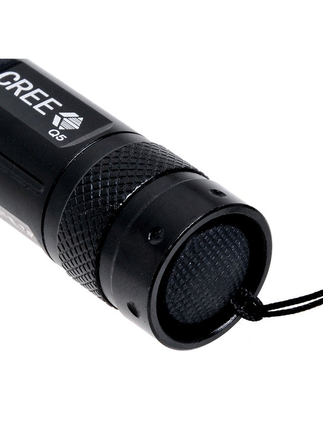 3-Mode Zooming LED Flashlight With Strap Black 10x2x2cm - Image 2