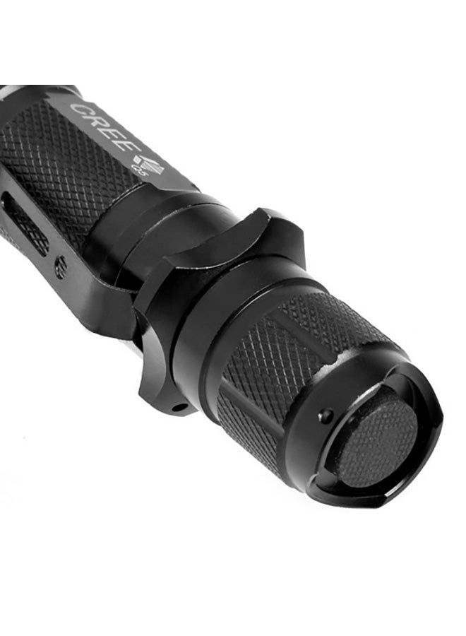 3-Mode Zooming LED Flashlight With Strap And Clip Silver 17x4x4cm - Image 2