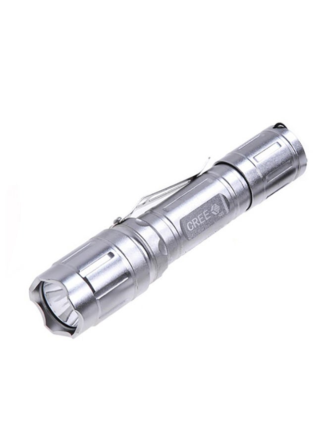 3-Mode Zooming LED Flashlight Silver 15x4x4cm - Image 1