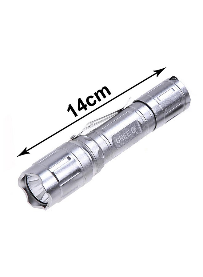 3-Mode Zooming LED Flashlight Silver 15x4x4cm - Image 3