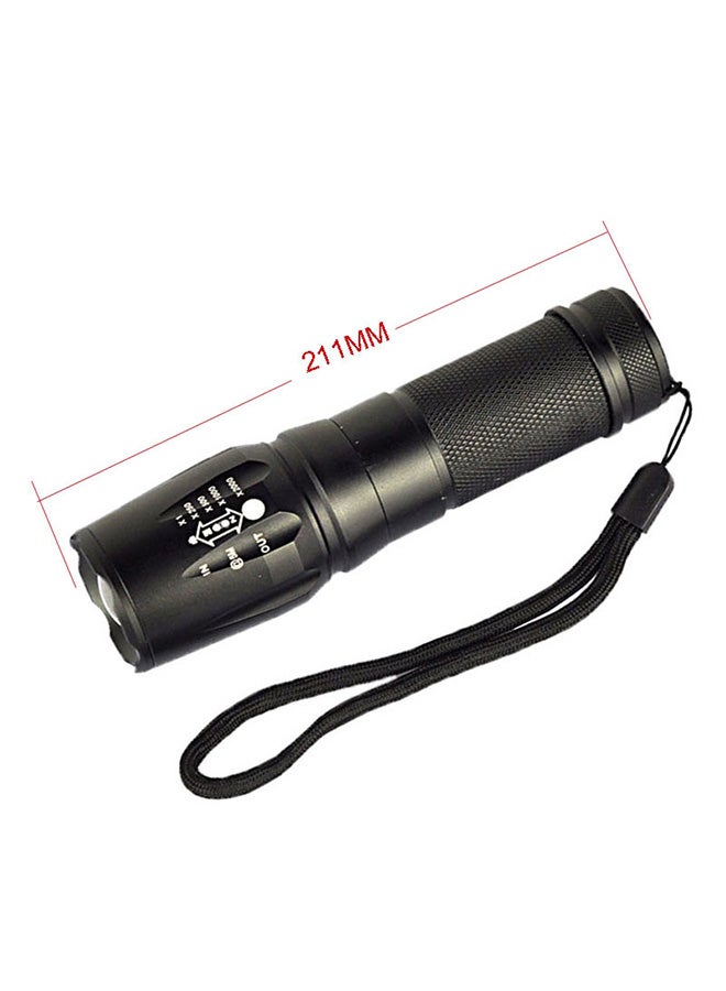 5-Mode Zooming LED Flashlight Black 21x6x3cm - Image 3