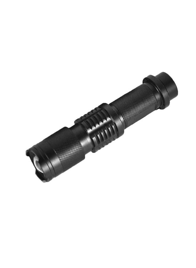 5-Mode Zooming LED Flashlight Black 14x3x3cm - Image 1