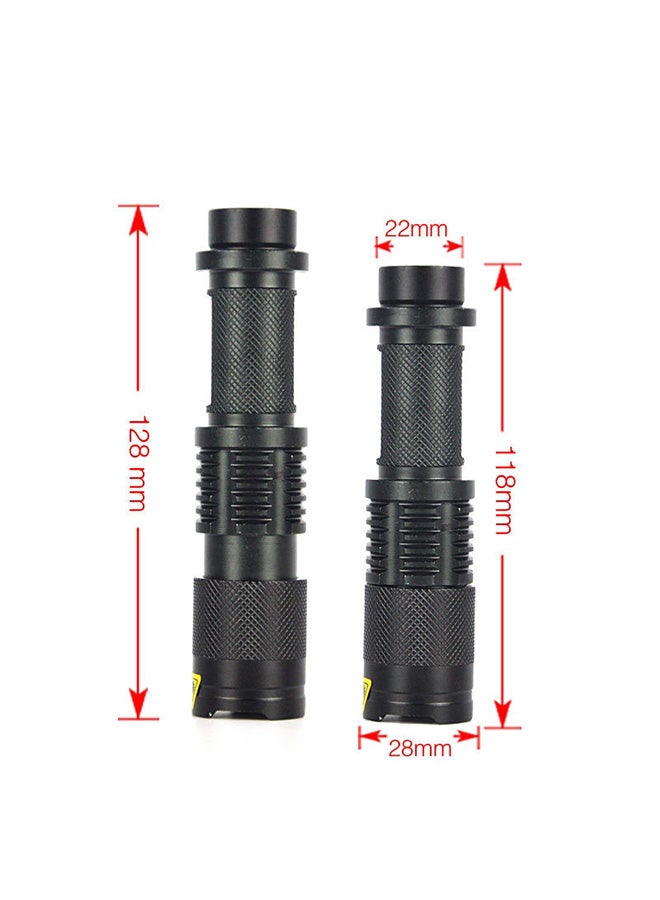 5-Mode Zooming LED Flashlight Black 14x3x3cm - Image 3