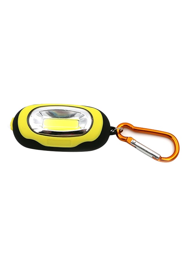 3-Modes Portable LED Pocket Torch With Mini Keychain Yellow 10x5x2cm