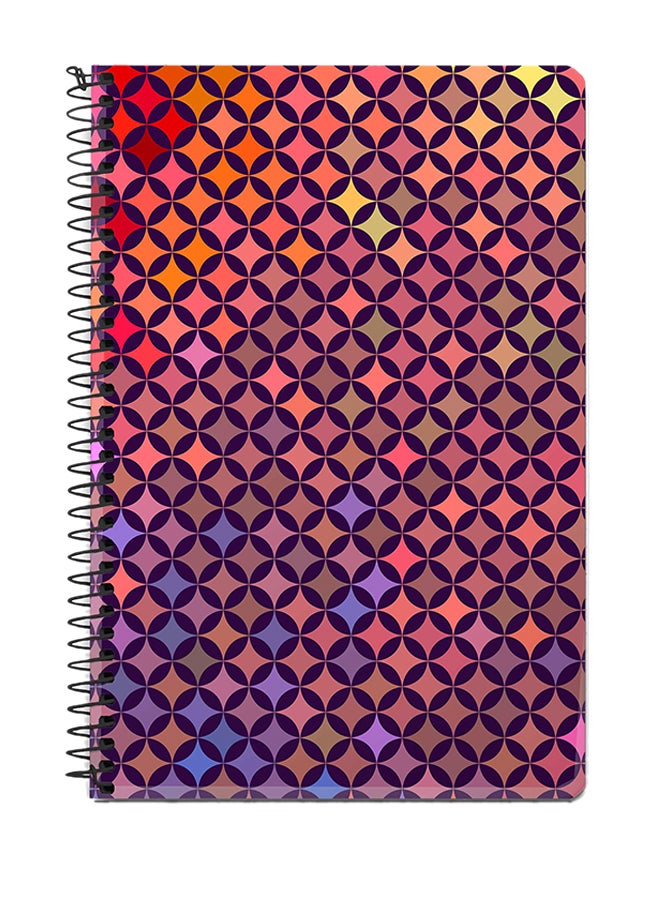 Stylizedd Wall Of Diamonds A5 Spiral Notebook Multicolour 