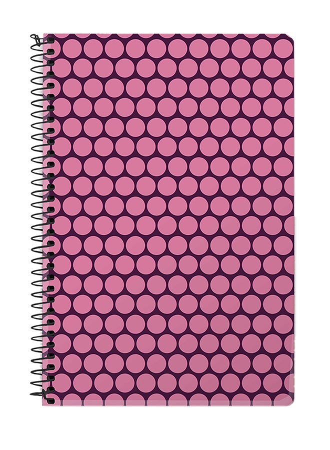 Stylizedd Purple Honeycombs A5 Spiral Notebook Pink
