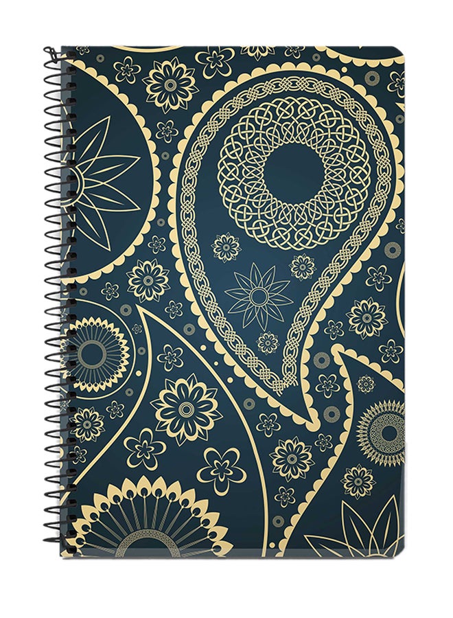Stylizedd - Indian Nights A5 Spiral Notebook White/Blue - Image 1