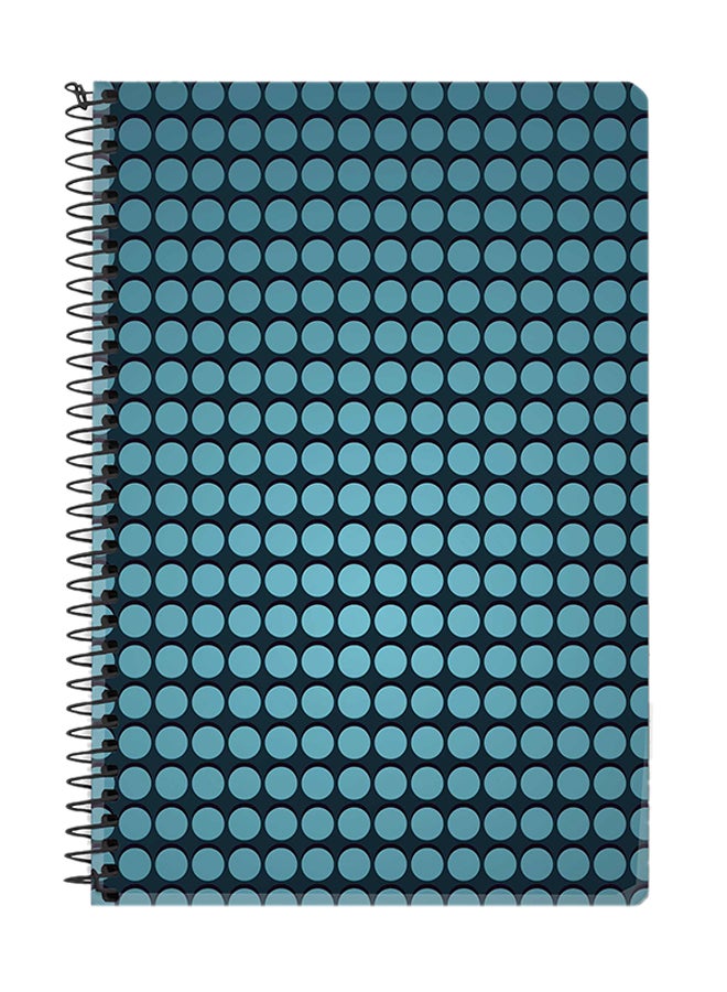 Stylizedd Dots Printed A5 Spiral Notebook Blue
