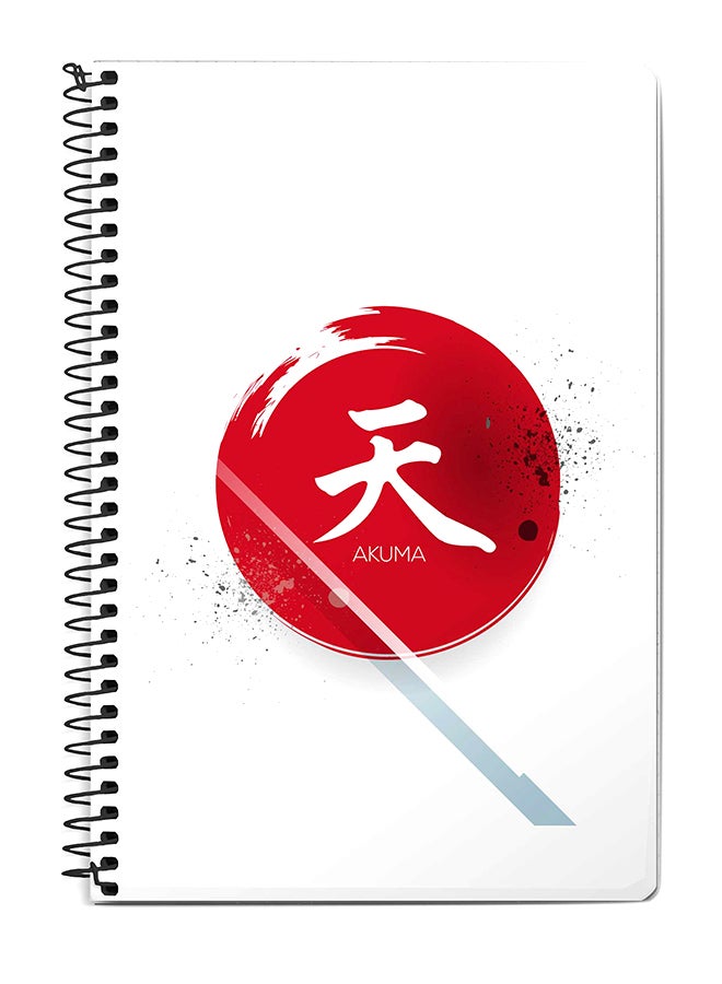Stylizedd I Am Akuma A5 Spiral Notebook White
