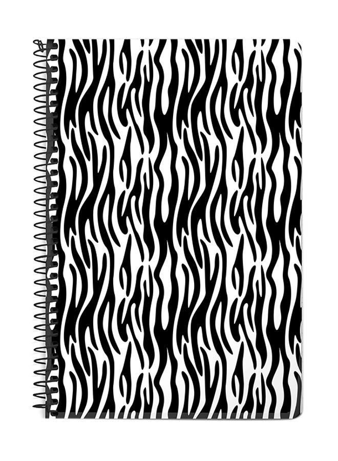 Stylizedd Zebra Stripes A5 Spiral Notebook Black/White