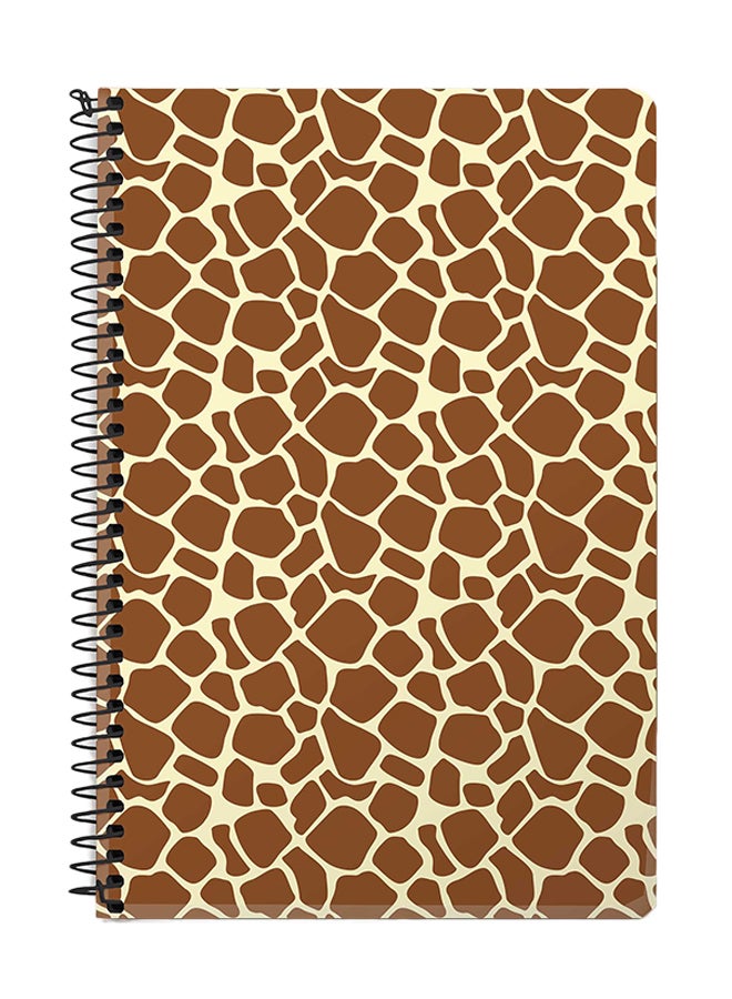 Stylizedd Somali Giraffe Skin Print A5 Spiral Notebook Brown