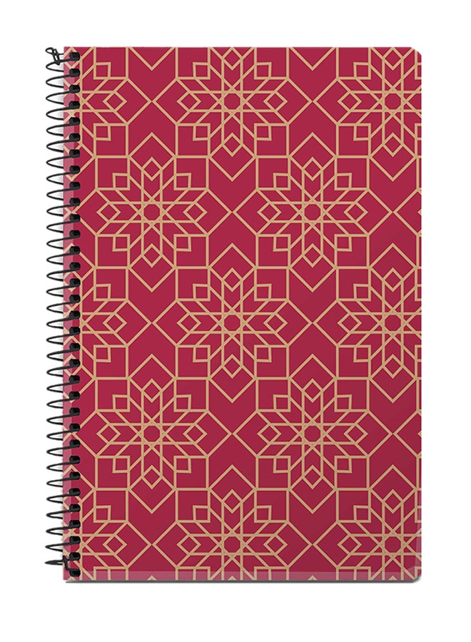 Stylizedd Ottoman Art A5 Spiral Notebook Pink/Beige