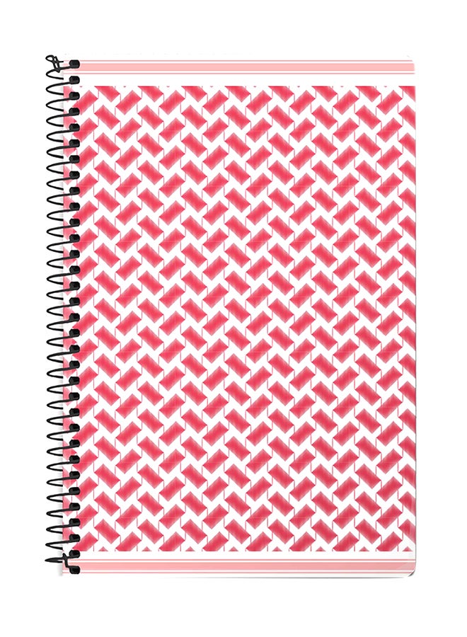 Stylizedd Shemag A5 Spiral Notebook Red/White