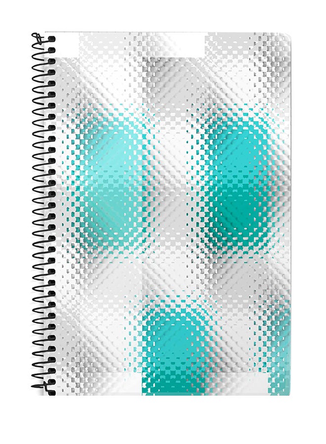 Stylizedd Cubic Stairs A5 Spiral Notebook White/Blue