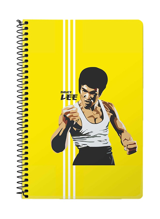 Stylizedd Fist Of Fury A5 Spiral Notebook Yellow