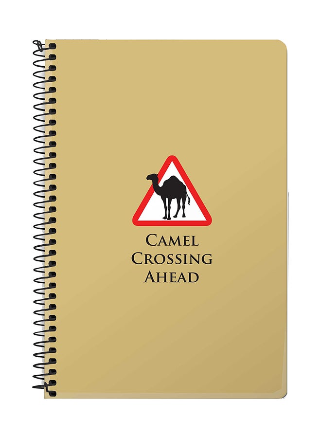 Stylizedd Camel Crossing A5 Spiral Notebook Beige