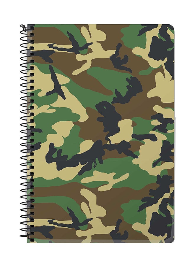 Stylizedd Jungle Camo A5 Spiral Notebook Multicolour
