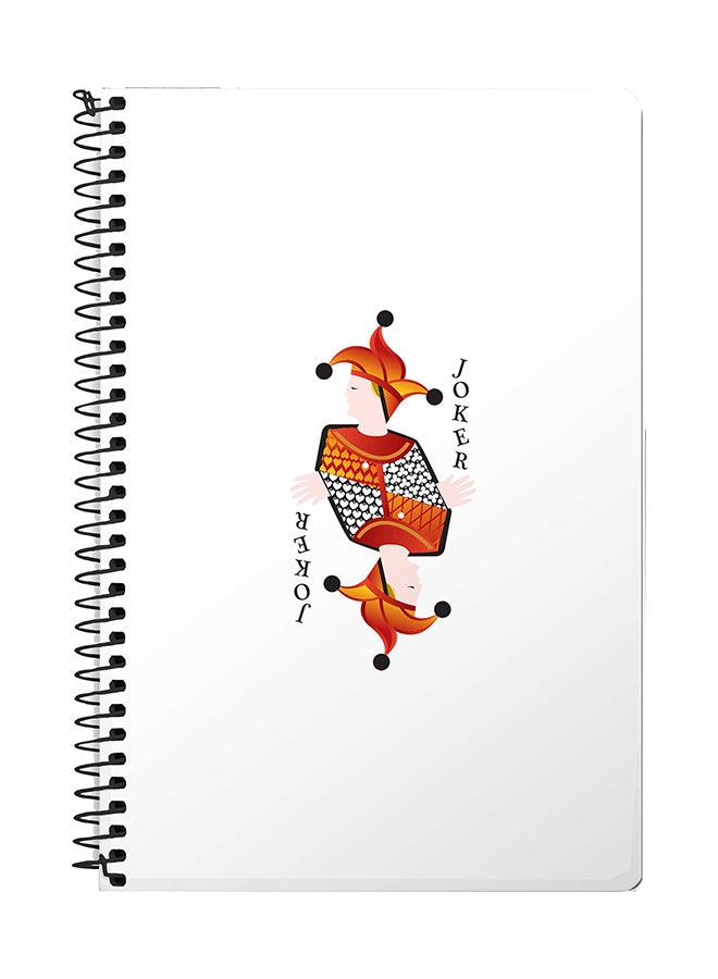 Stylizedd Joker A5 Spiral Notebook White