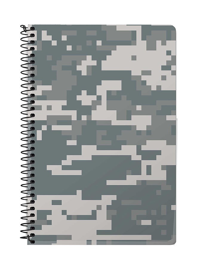 Stylizedd Digital Camo A5 Spiral Notebook Grey