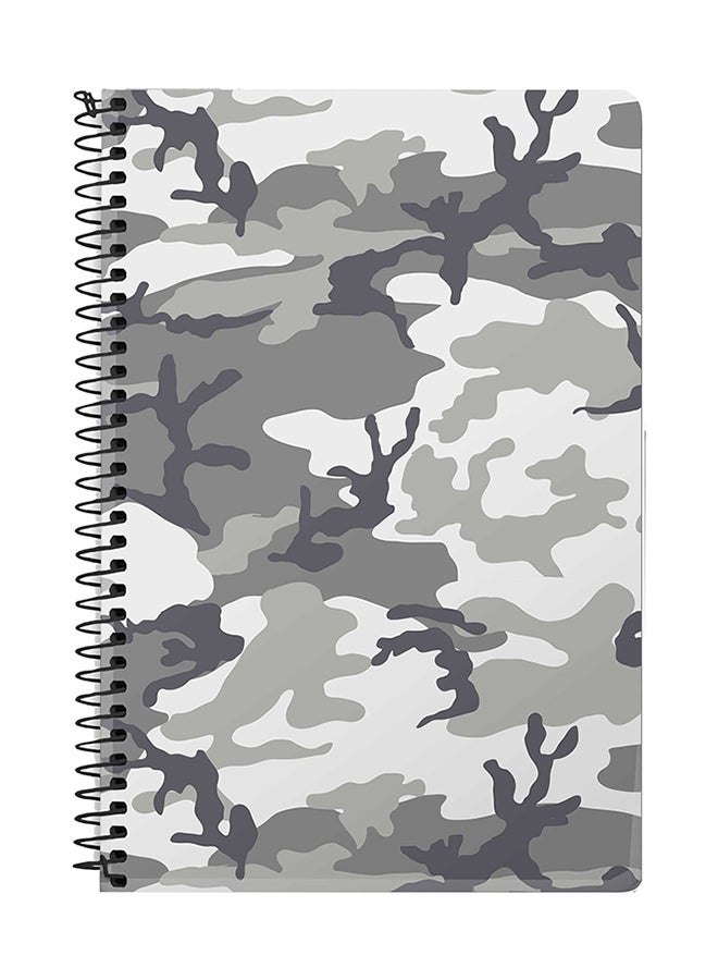 Stylizedd Artic Camo A5 Spiral Notebook Grey/White
