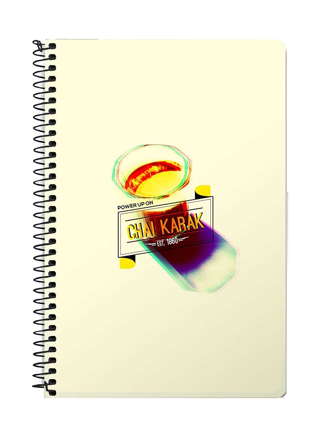 Stylizedd Chai Karak A5 Spiral Notebook Multicolour