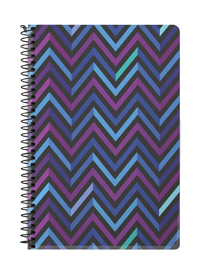 Stylizedd Deep Chevron A5 Spiral Notebook Multicolour
