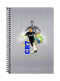 Stylizedd Cr7 Attack A5 Spiral Notebook Grey 
