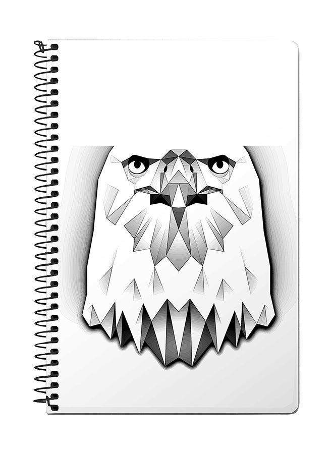 Stylizedd Poly Eagle A5 Spiral Notebook White/Grey